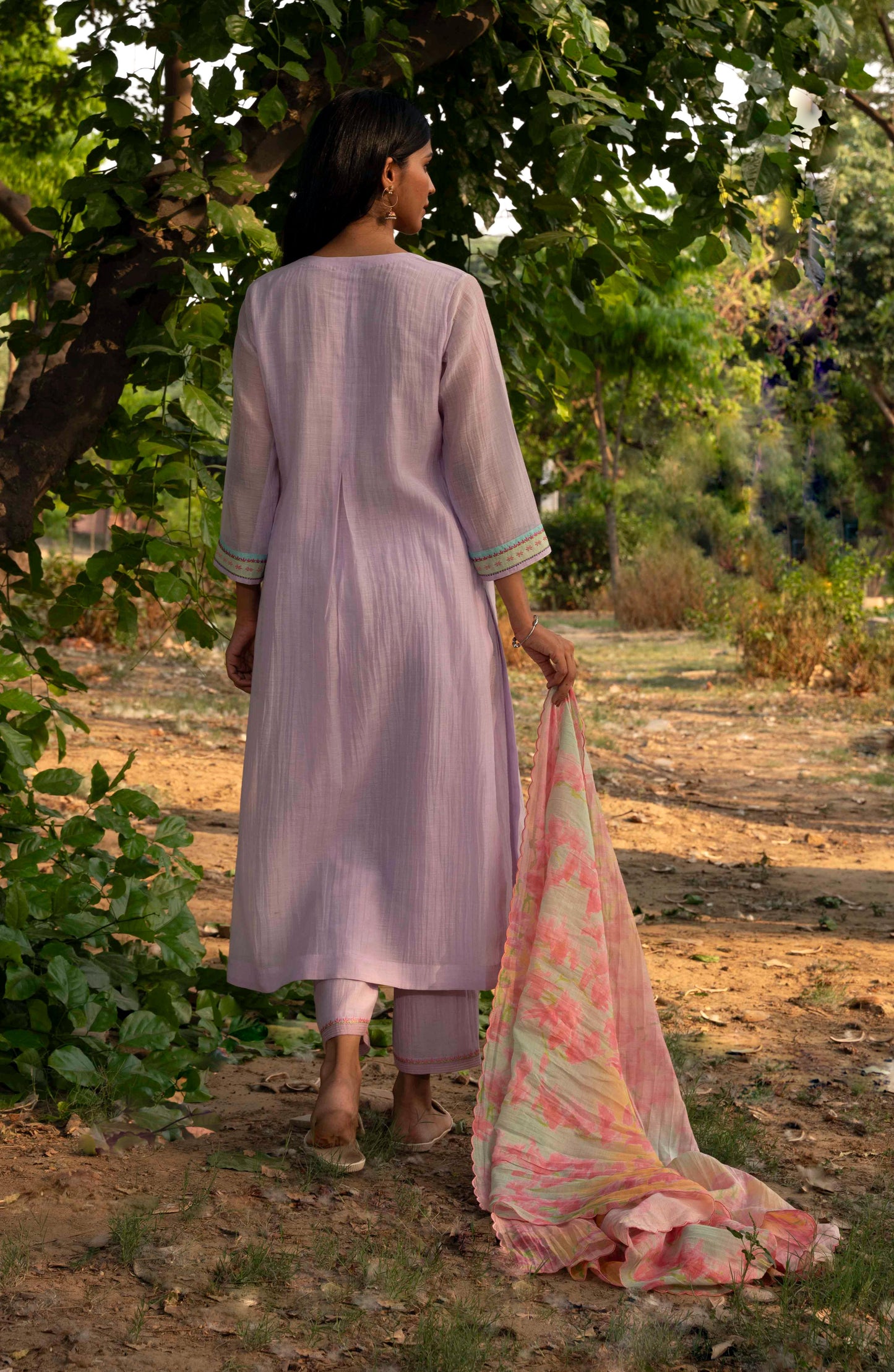 Papiha Lilac Kurta (Set of 3)