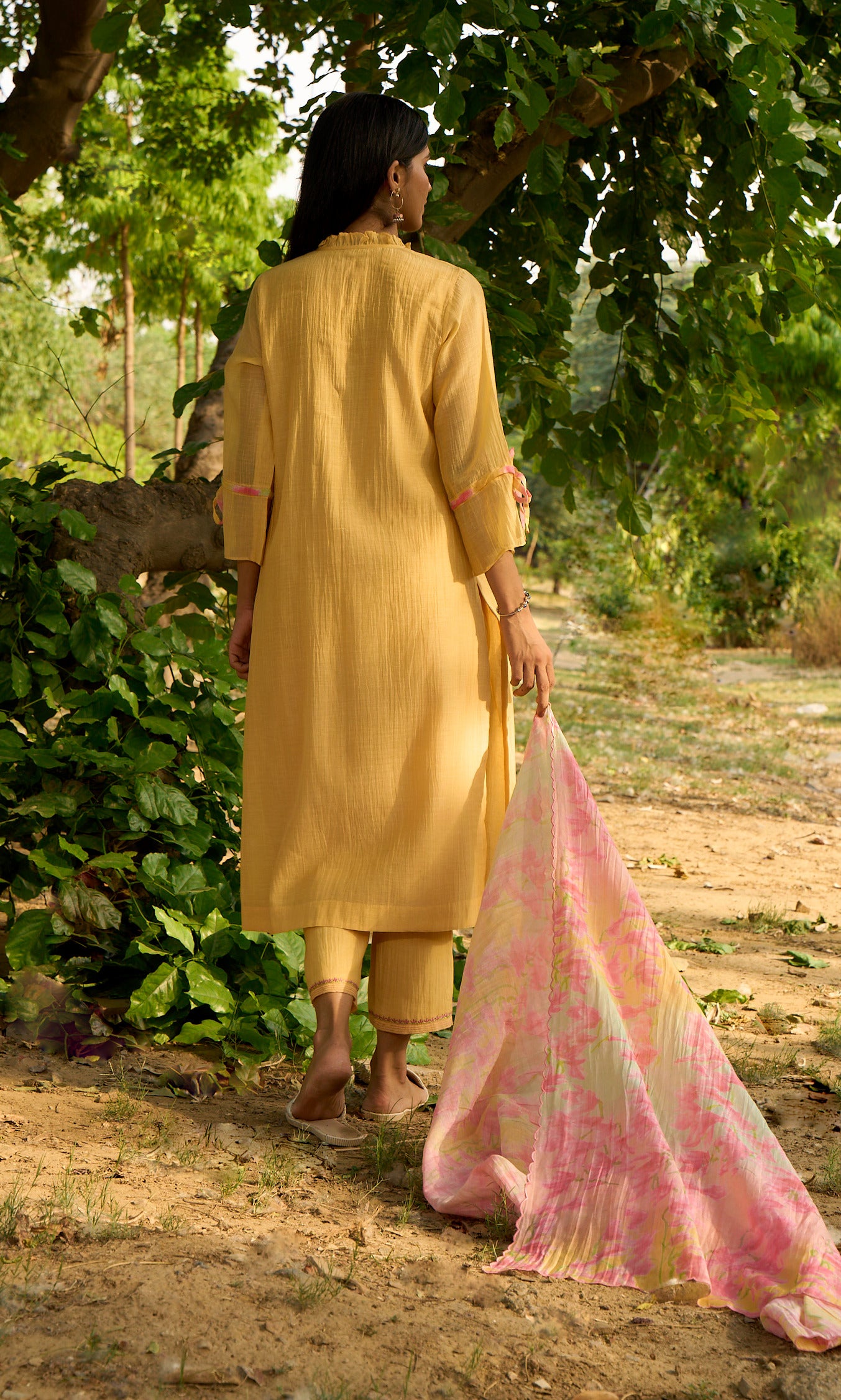 Baya Yellow Kurta (Set of 3)
