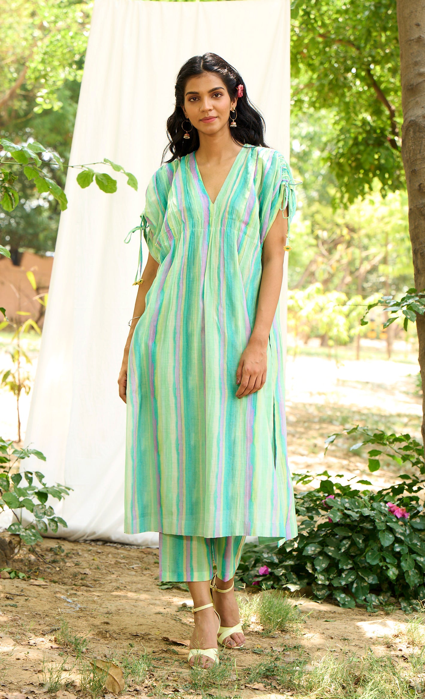 Orchid Light Turqoise Kurta Set (Set of 2)