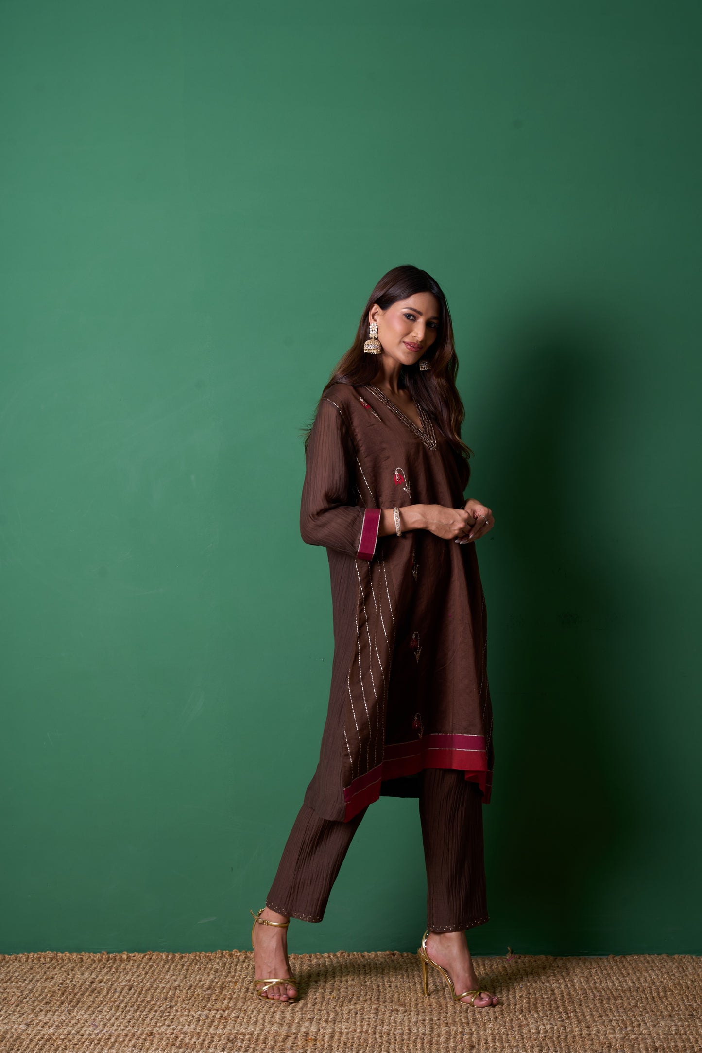 Glee Brown Kurta (Set of 2)