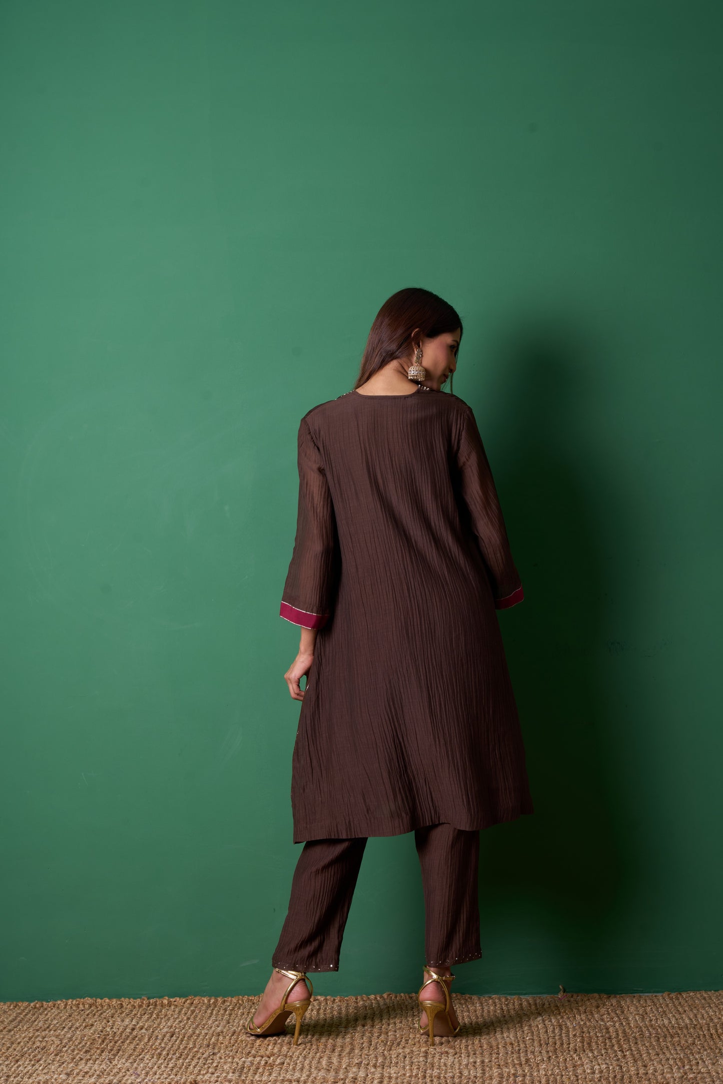 Glee Brown Kurta (Set of 3)