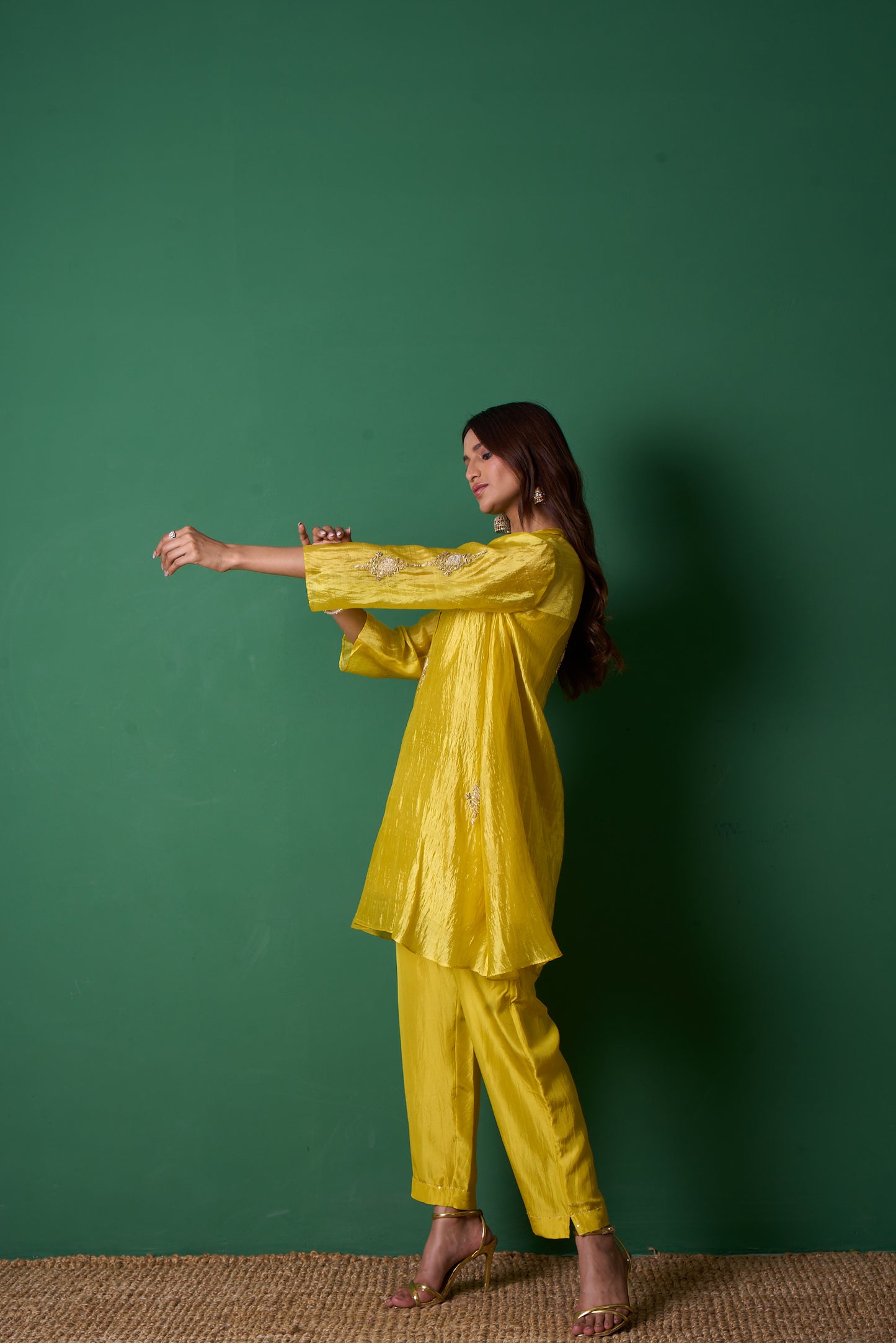 Paradise Yellow Kurta (Set of 2)