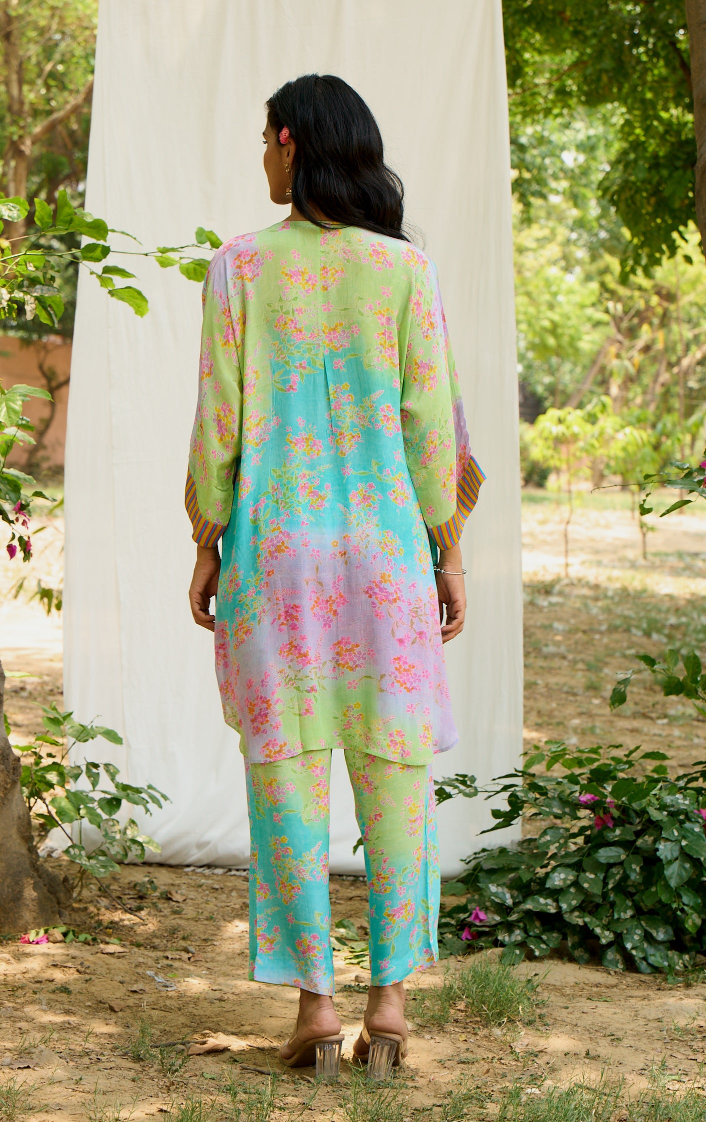 Peacock Turquoise Kurta (Set of 2)