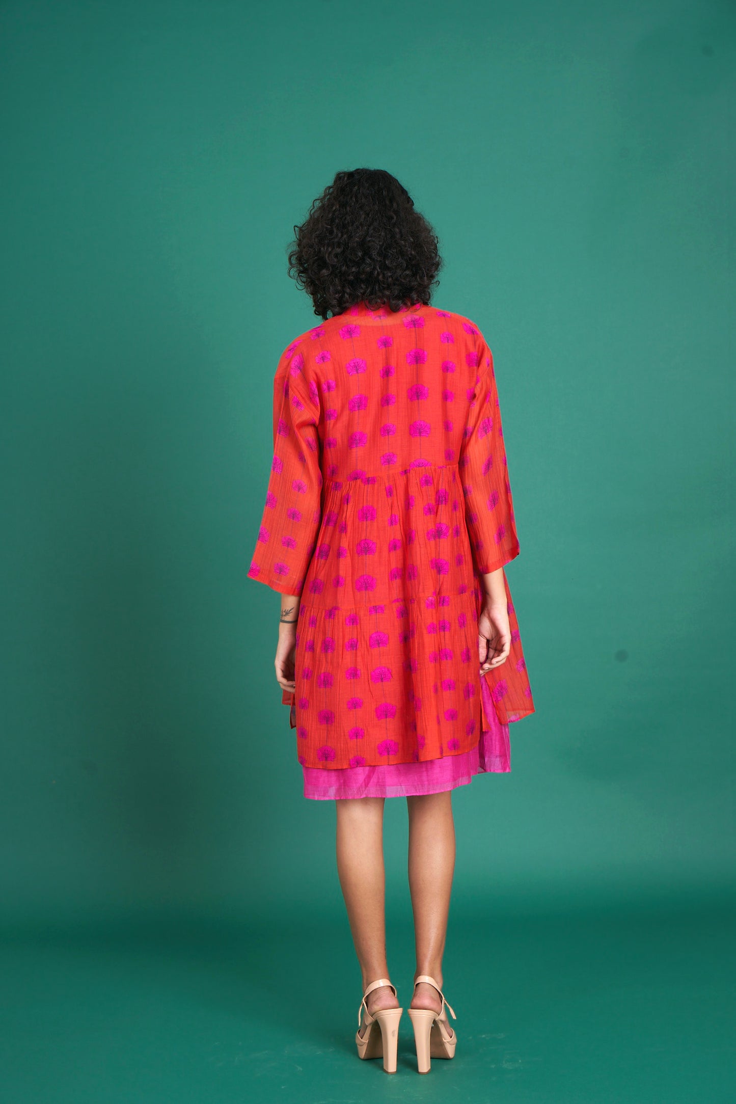 Zina Red Pink Jacket-Top (Set of 2)