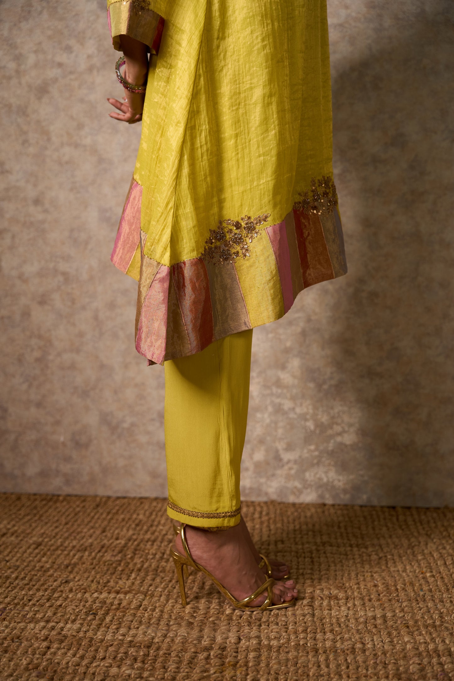 Zing Yellow Kurta (Set of 3)