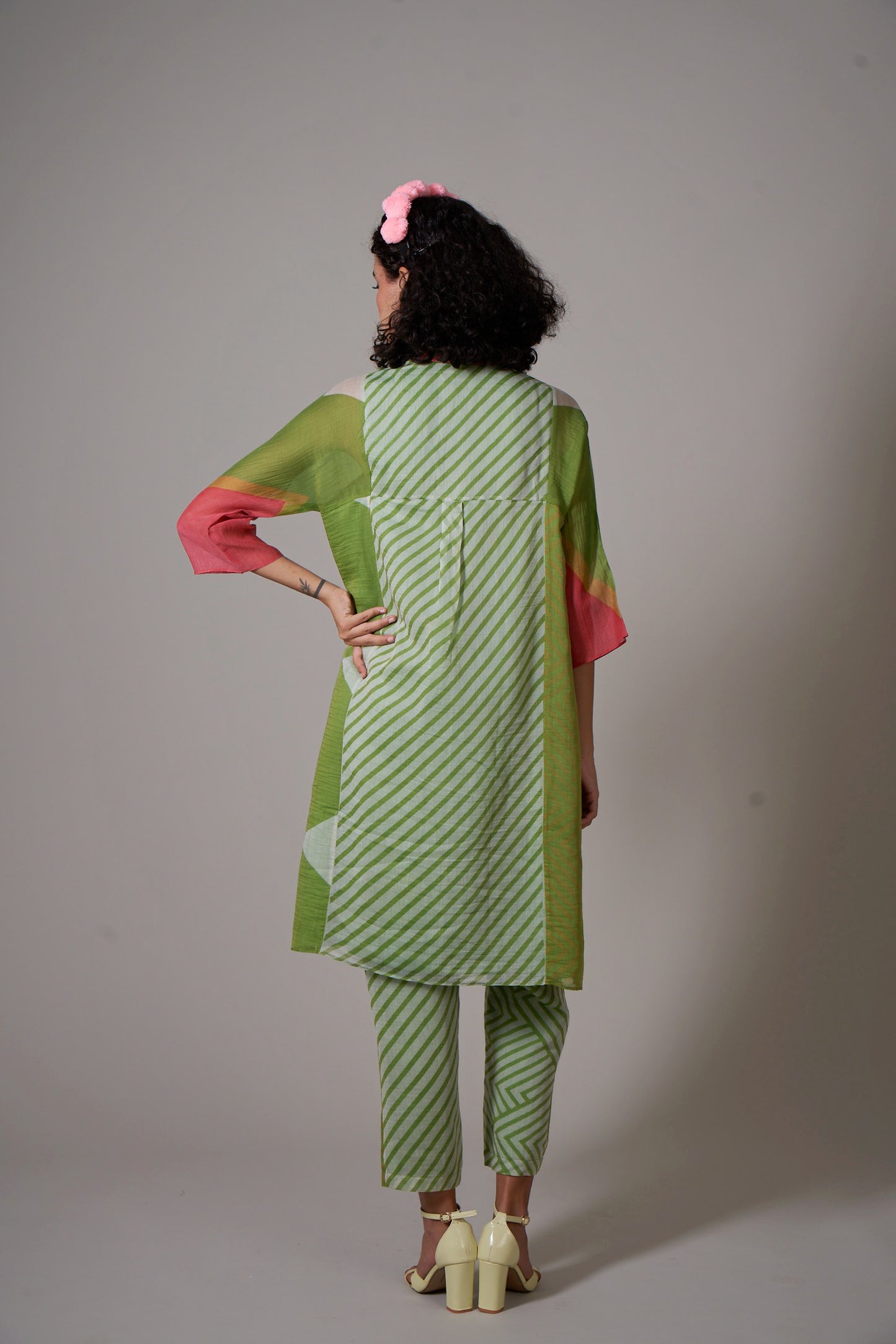 Keshi Green-Pink Co-ord Set (Set of 2)