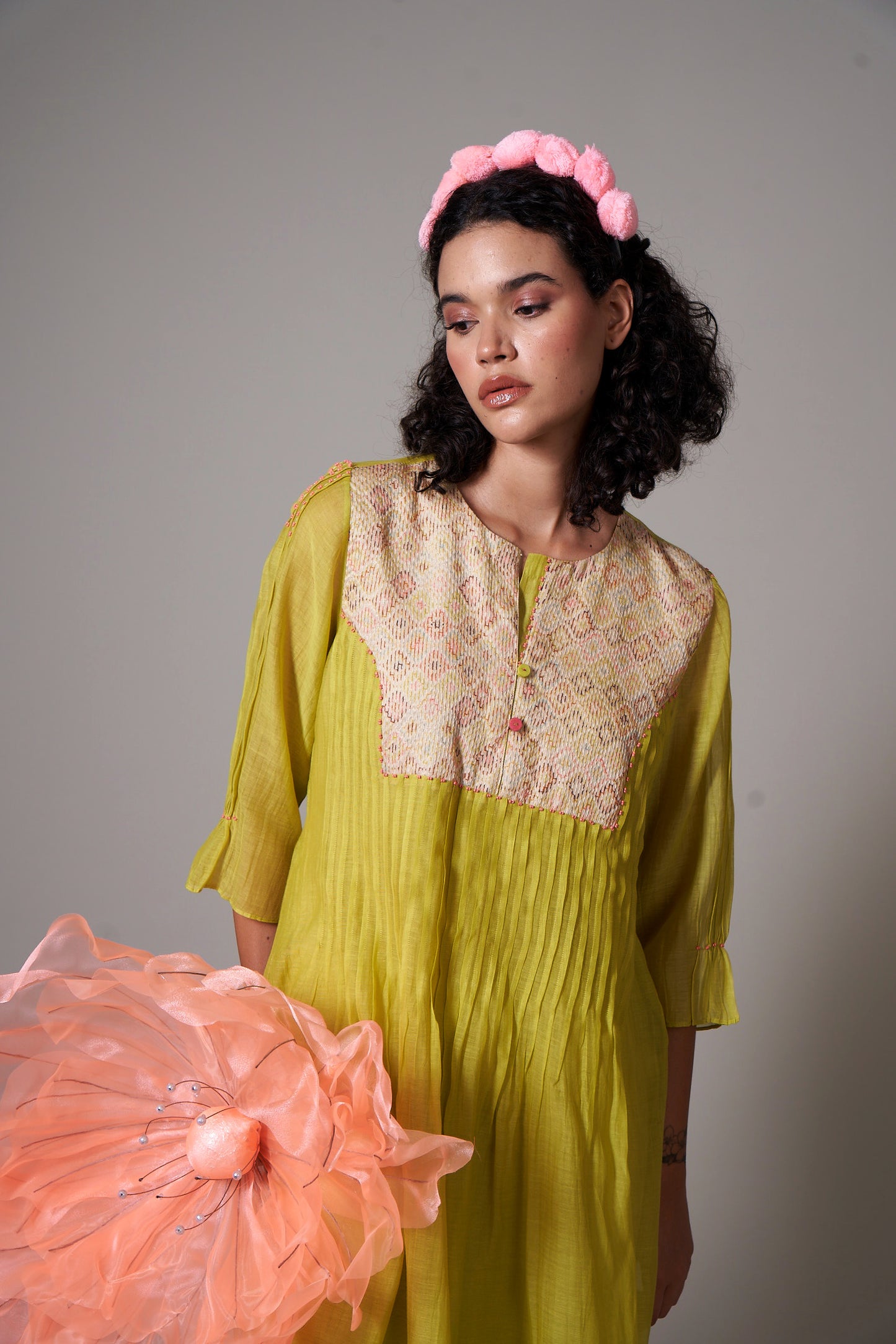 Sayuri Lime Lime Co-ord Set (Set of 2)