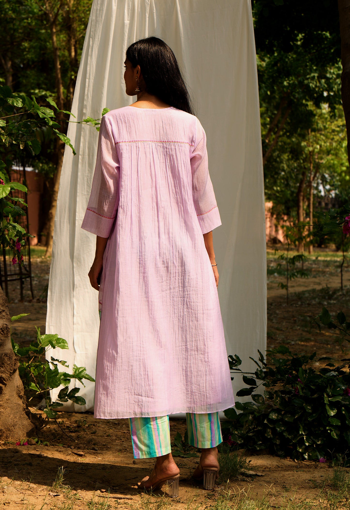 Saaras Lilac Kurta (Set of 2)