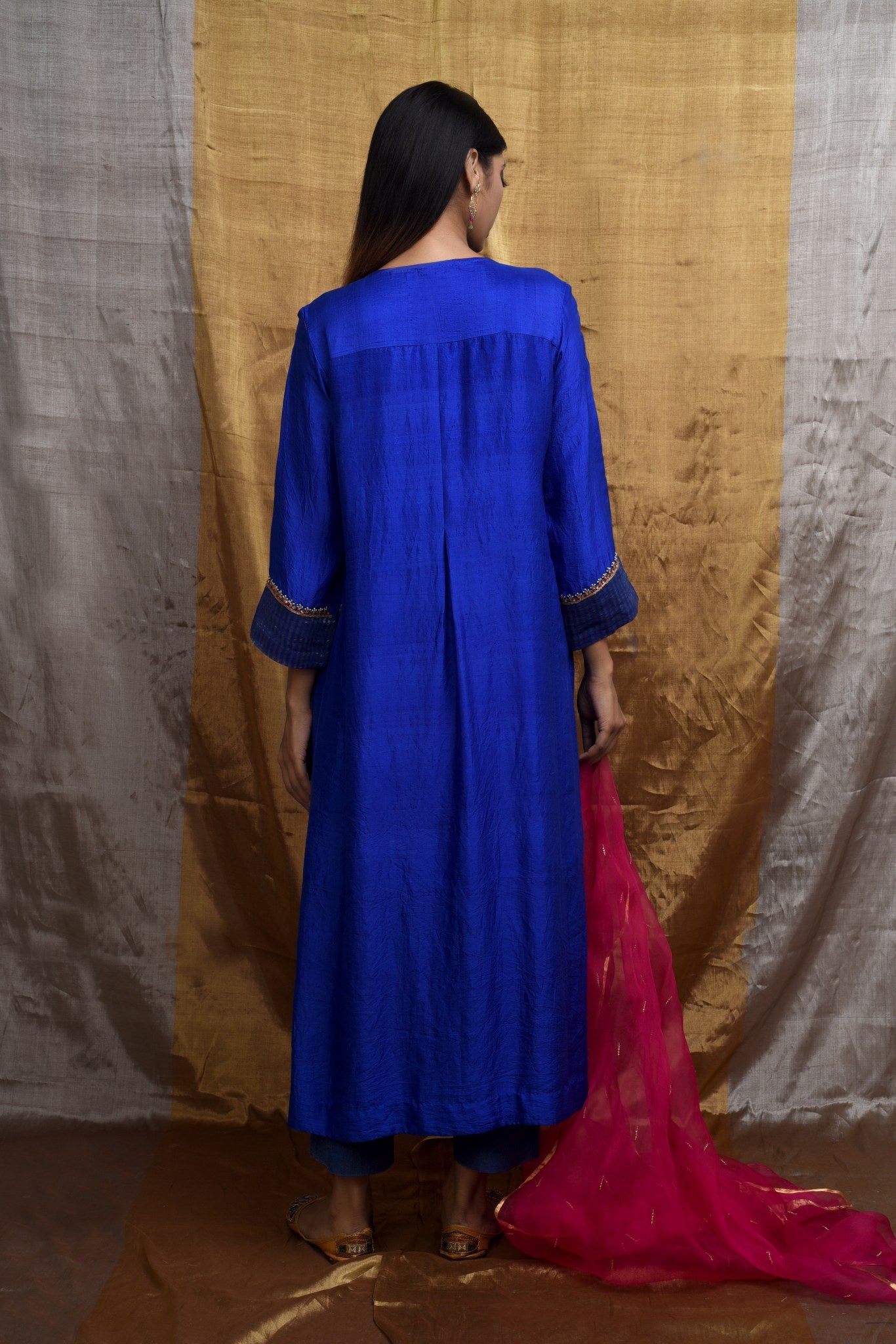 Allure Royal Blue Kurta (Set of 3)