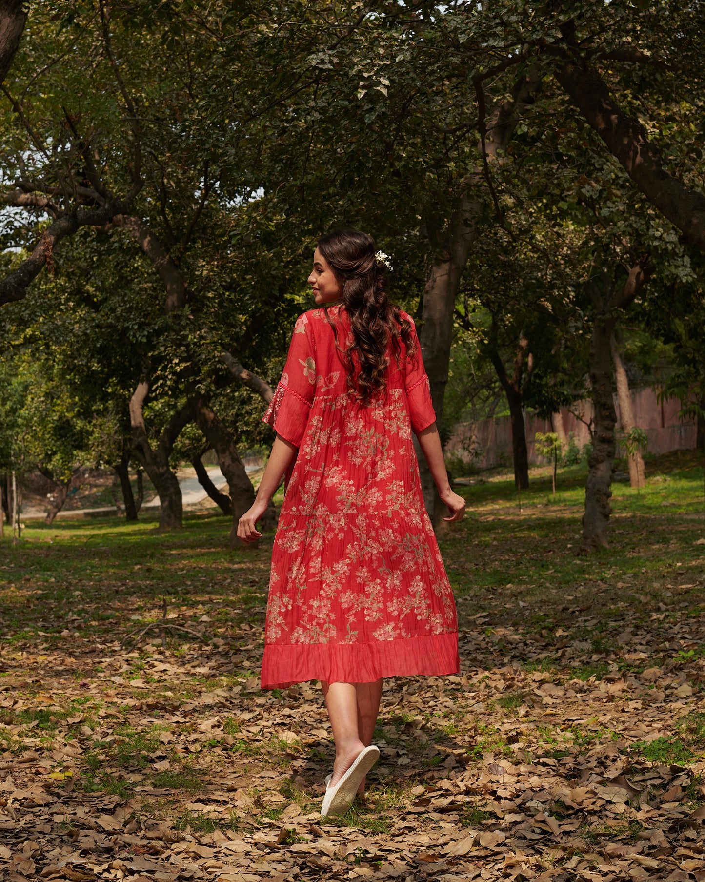Bliss Red Floral Dress