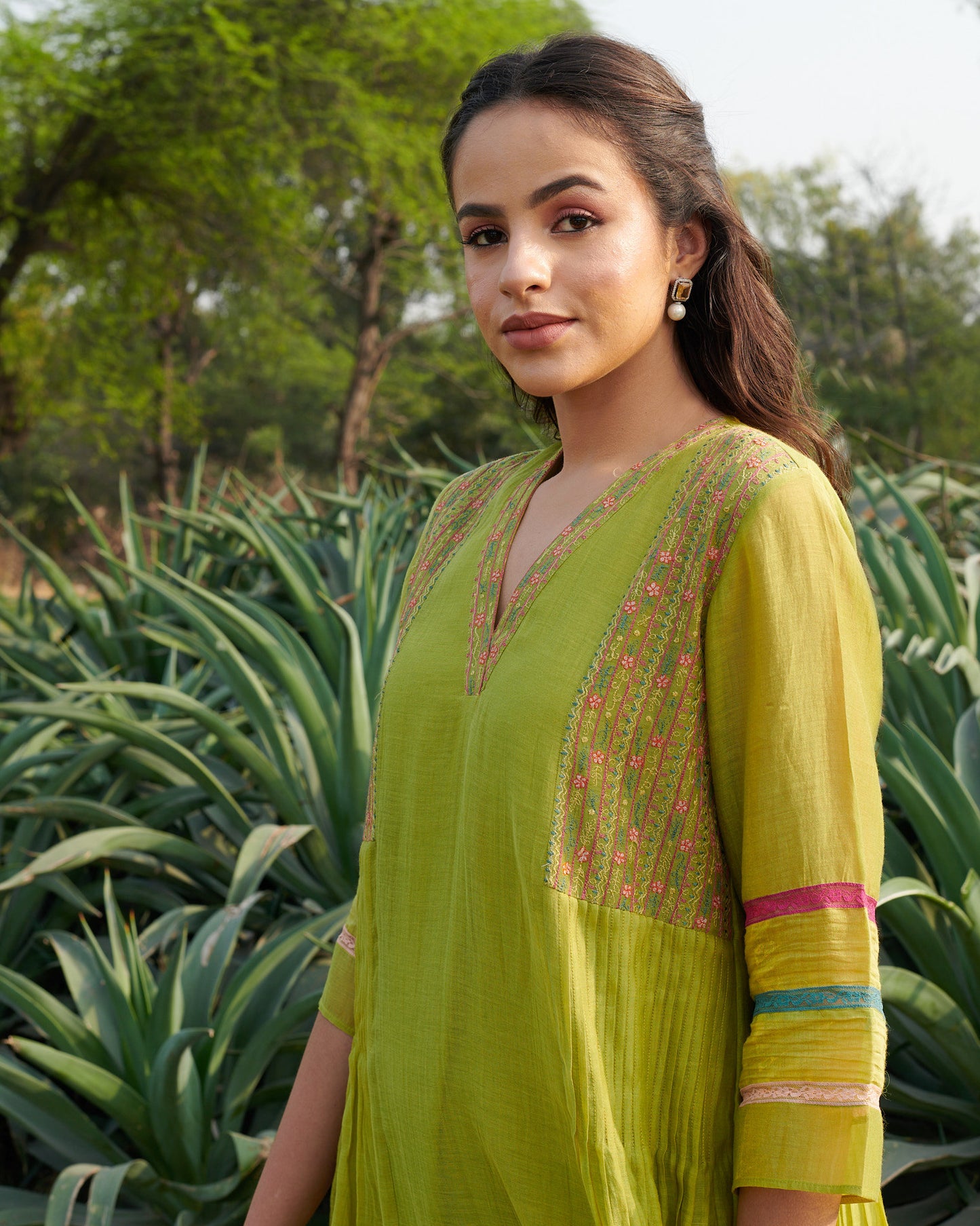 Serene Green Kurta-Set (Set of 3)