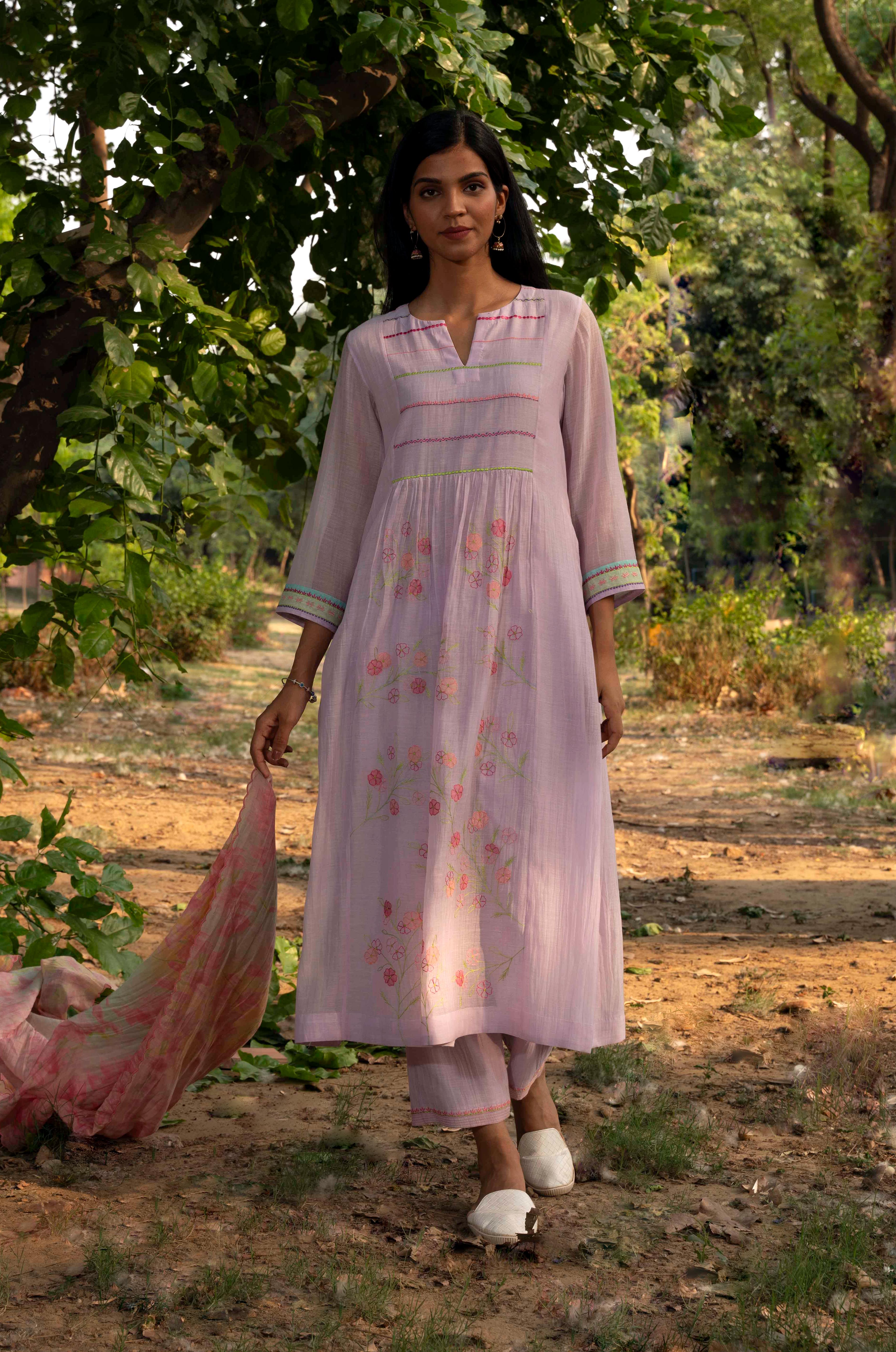 Papiha Lilac Kurta (Set of 3) – PritiPrashant