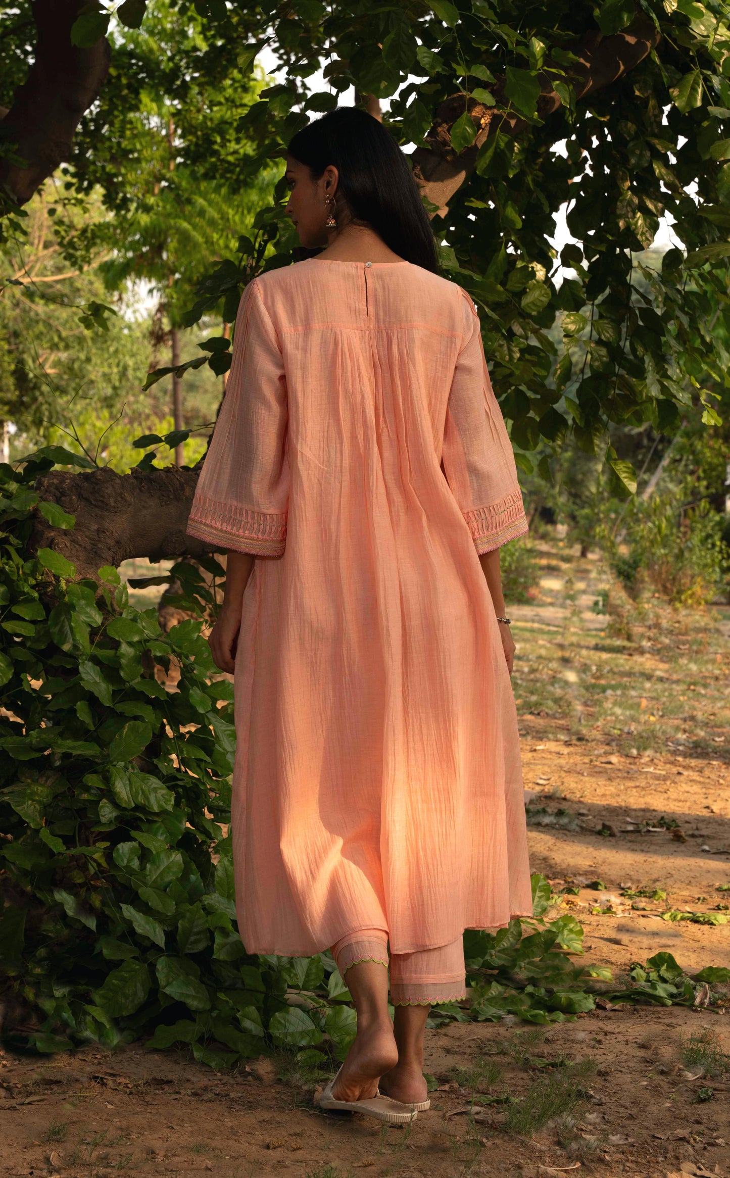 Maina Peach Kurta  (Set of 2)