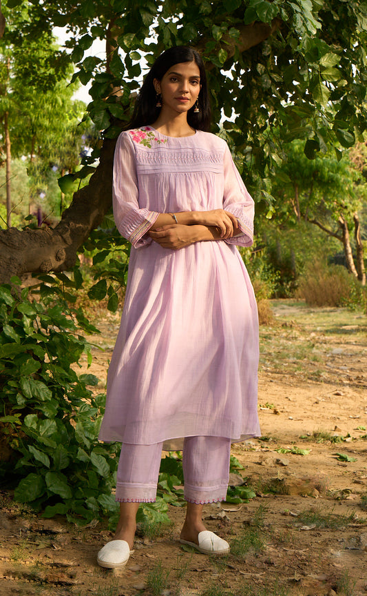 Maina Lilac Kurta  (Set of 2)