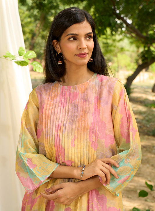 Chakor Peach Kurta (Set of 2)