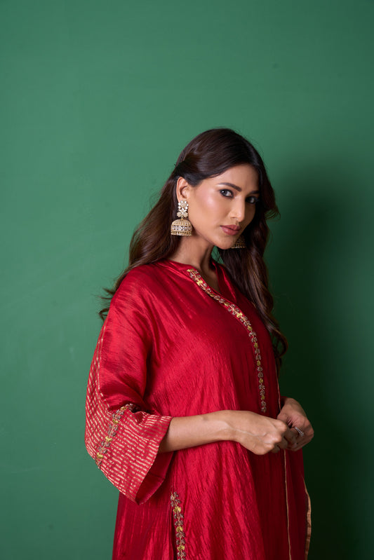 Radiance Red Kurta  (Set of 2)