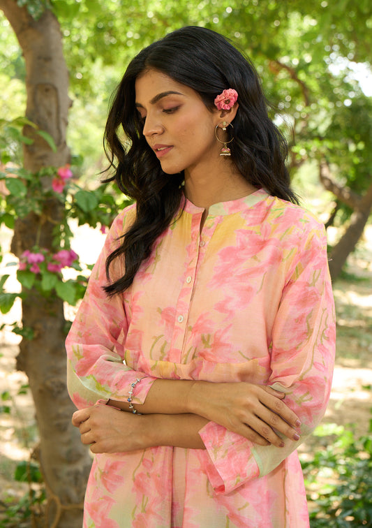 Flamingo Peach Dress (Set of 1)