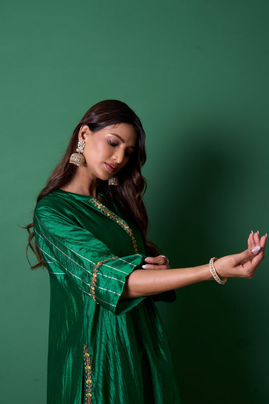 Radiance Emerald Kurta (Set of 3)