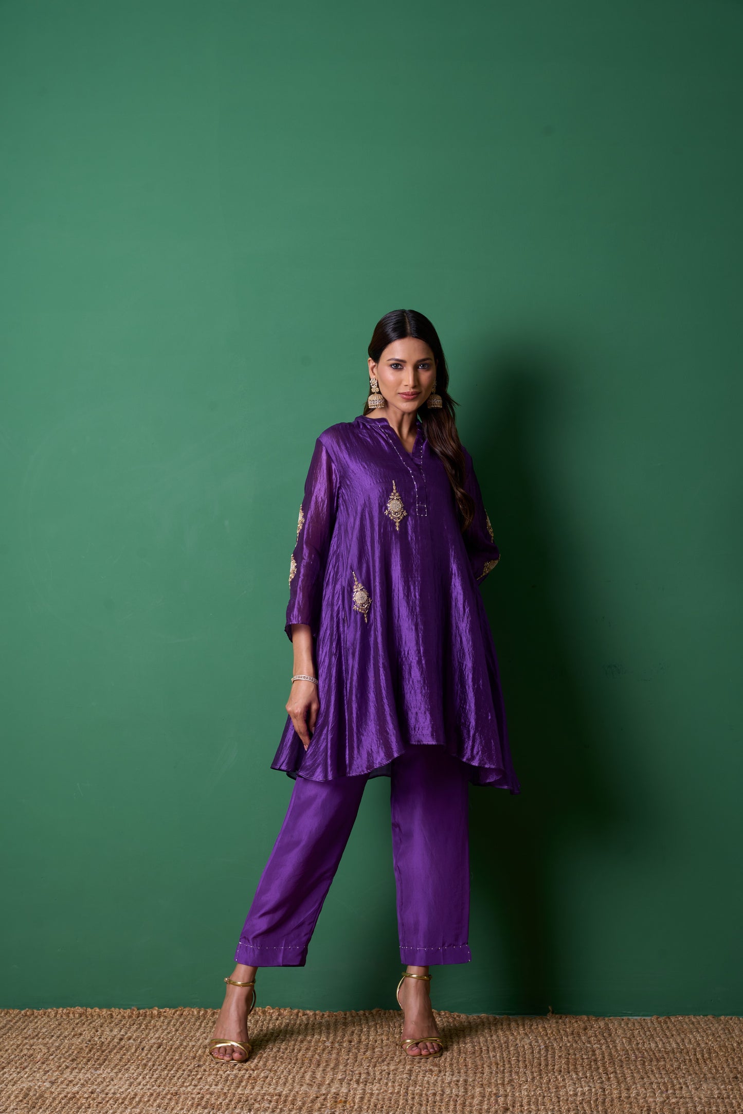 Paradise Purple Kurta  (Set of 2)