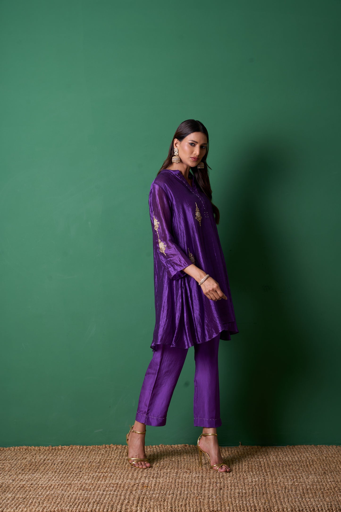 Paradise Purple Kurta  (Set of 2)