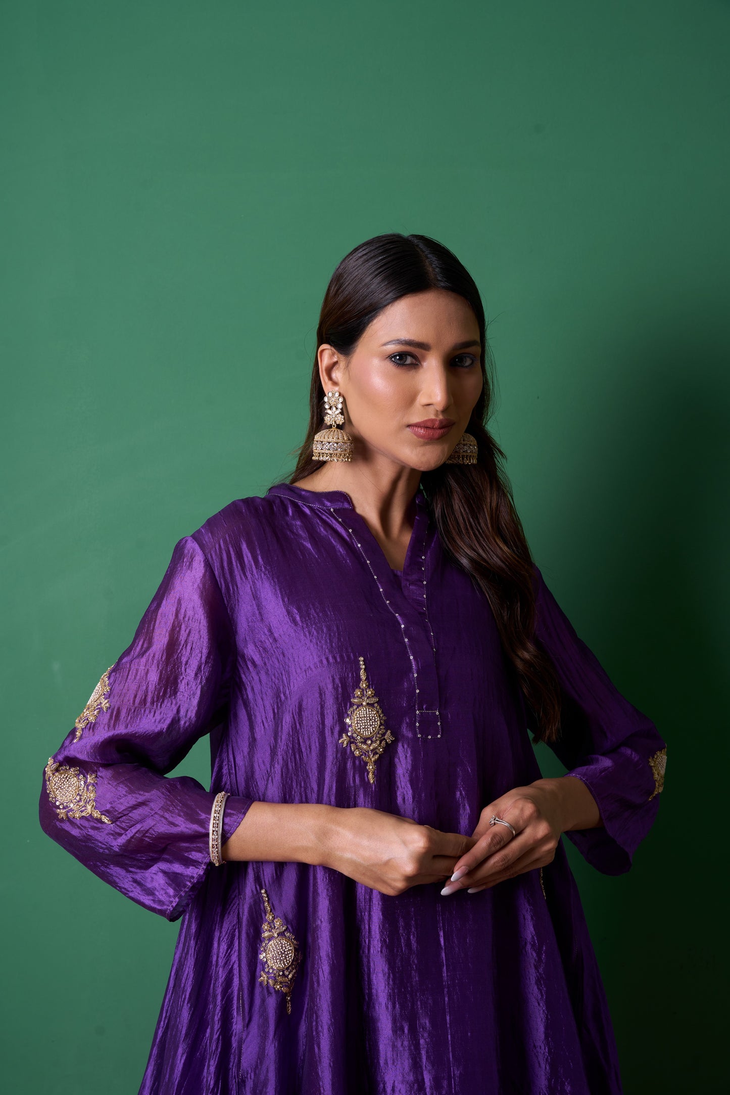 Paradise Purple Kurta  (Set of 2)