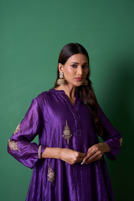 Paradise Purple Kurta  (Set of 2)