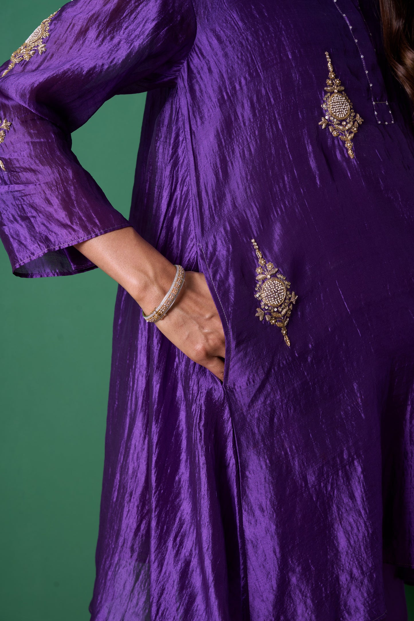 Paradise Purple Kurta  (Set of 2)