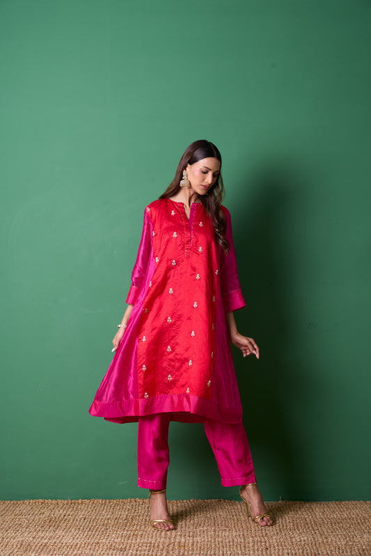Delight Red Kurta (Set of 2)