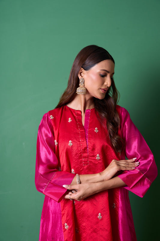 Delight Red Kurta (Set of 2)