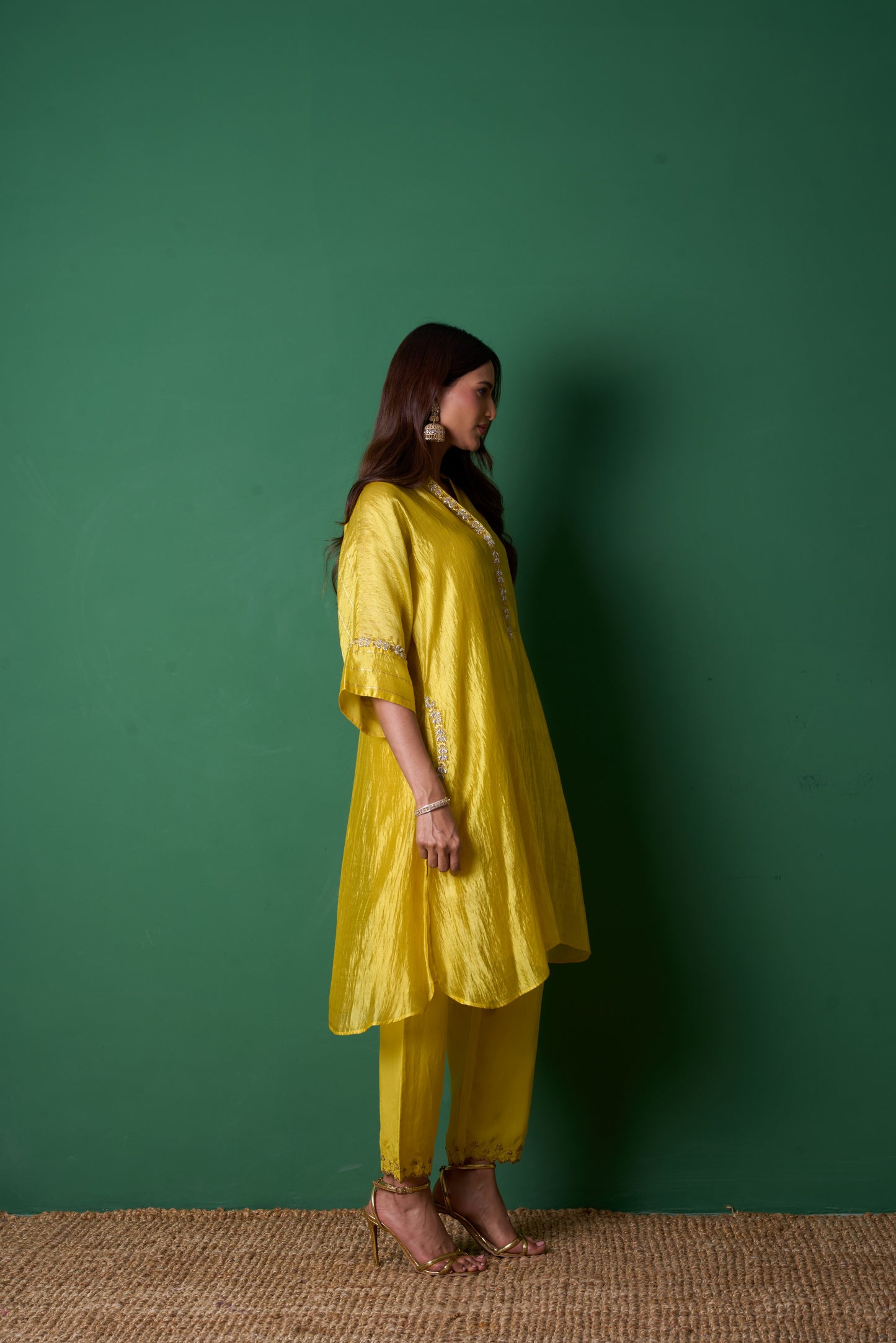 Radiance Yellow Kurta  (Set of 2)