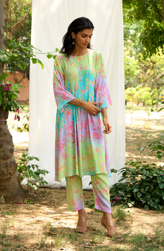 Neelkanth Turquoise Kurta (Set of 2)