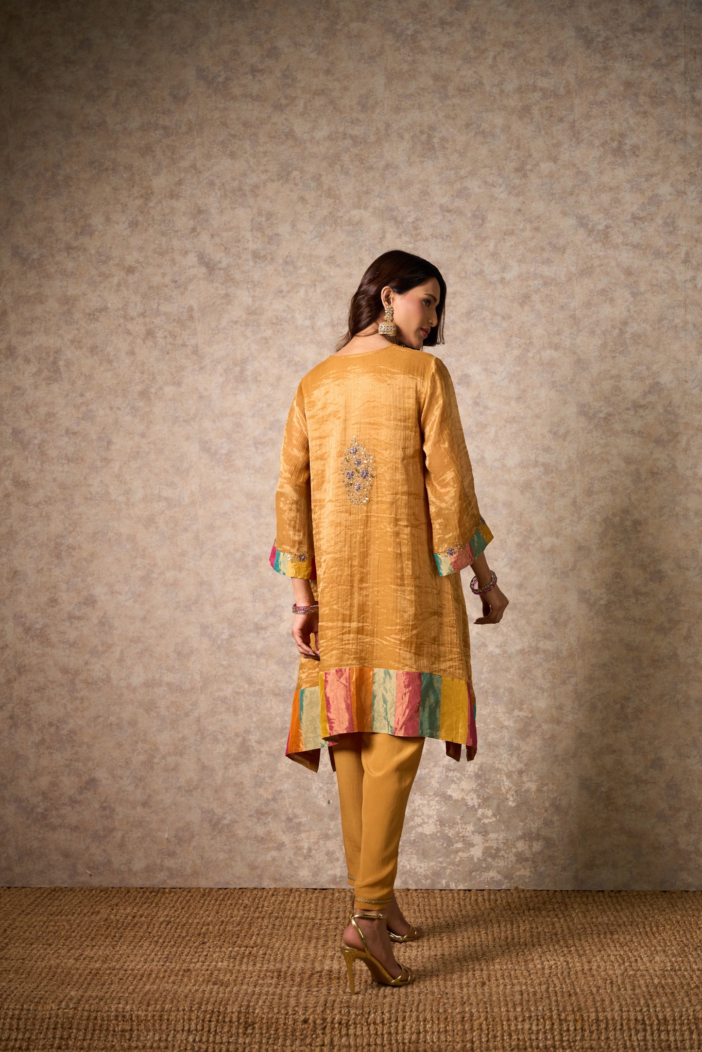 Zing Ochre Kurta  (Set of 2)