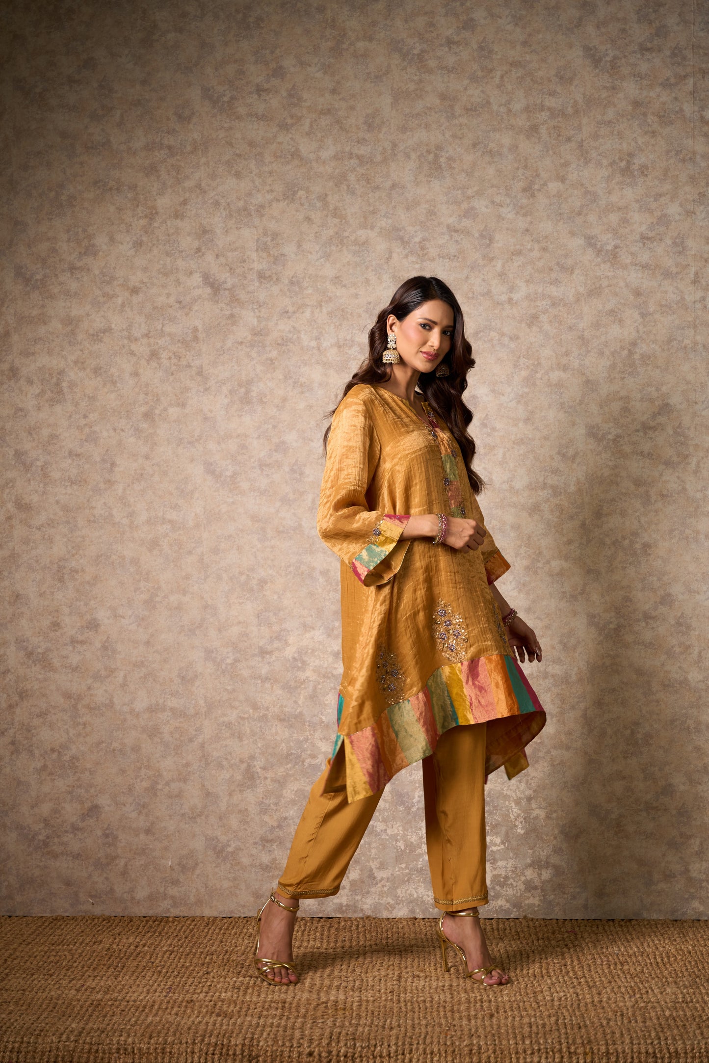 Zing Ochre Kurta  (Set of 2)