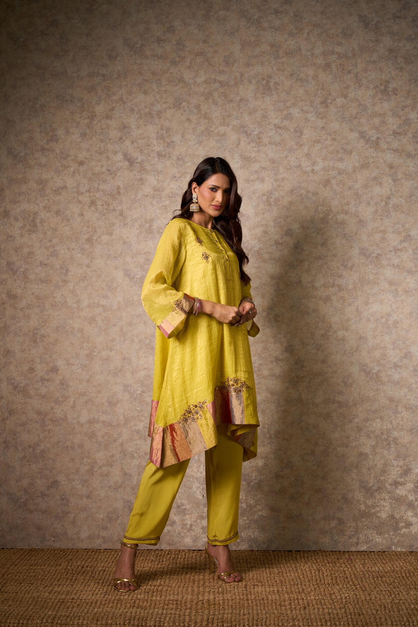 Zing Yellow Kurta  (Set of 3)