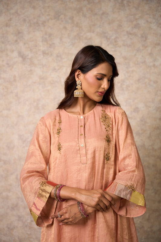 Zing Peach Kurta (Set of 2)