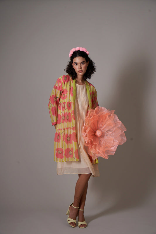 Erika Lime-Sepia Jacket Dress (Set of 2)