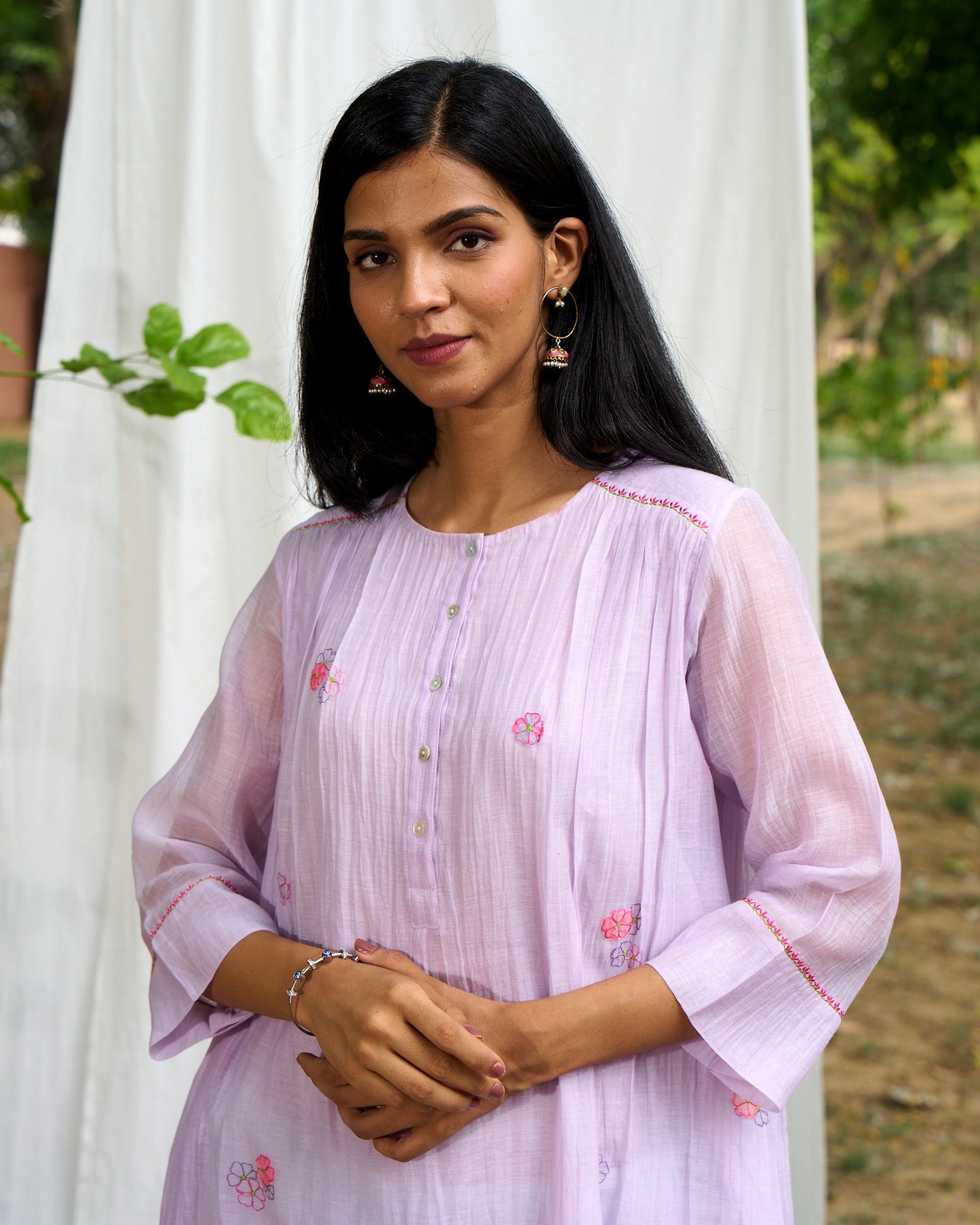 Saaras Lilac Kurta  (Set of 2)