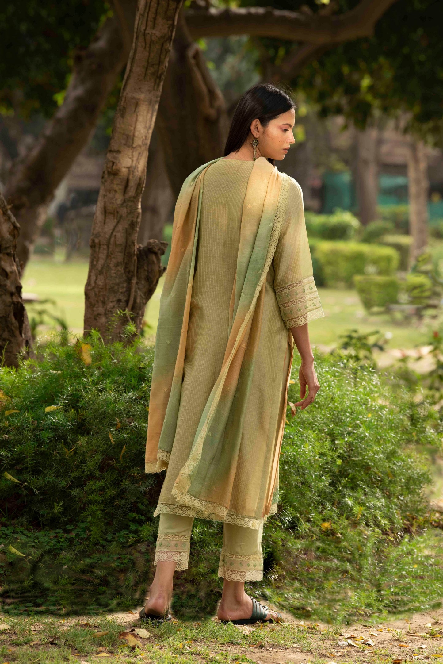 Kumud Light Green Kurta (Set of 3)