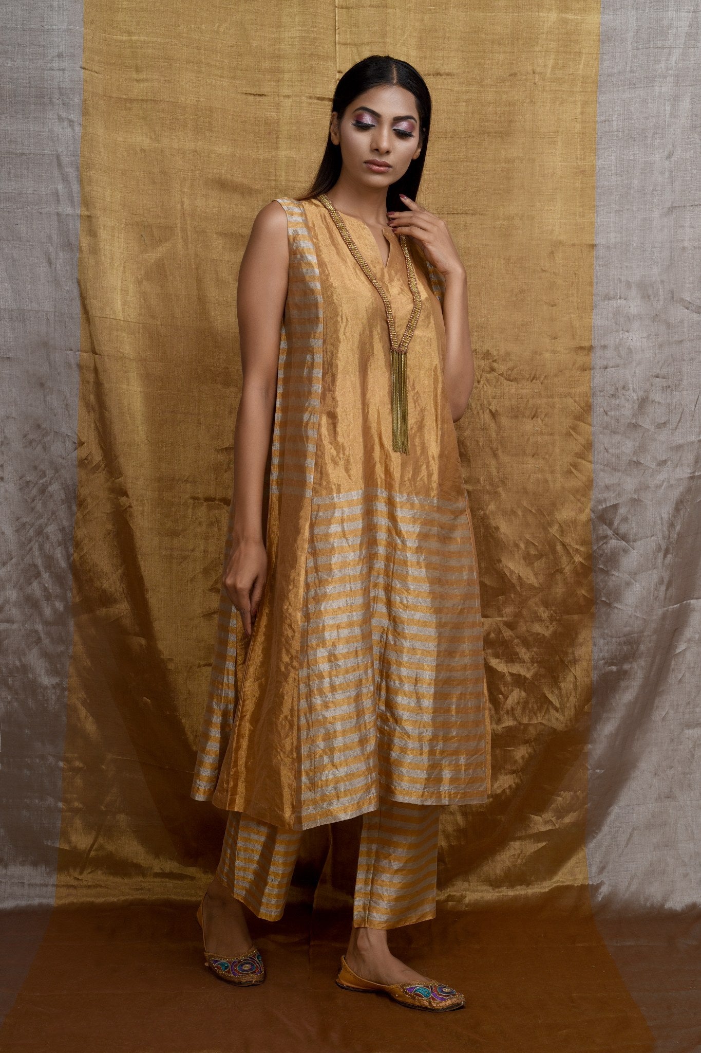 Jazz Gold Kurta & Pant Set