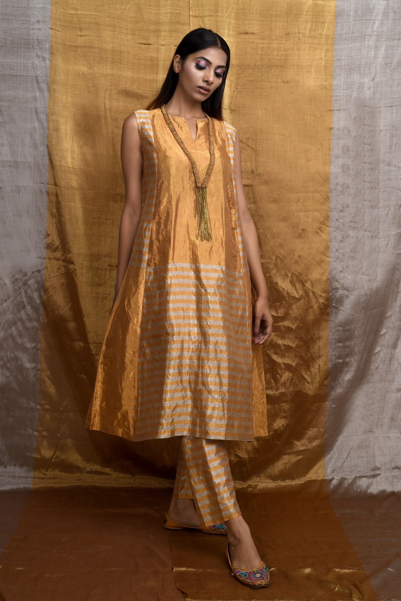 Jazz Gold Kurta & Pant Set