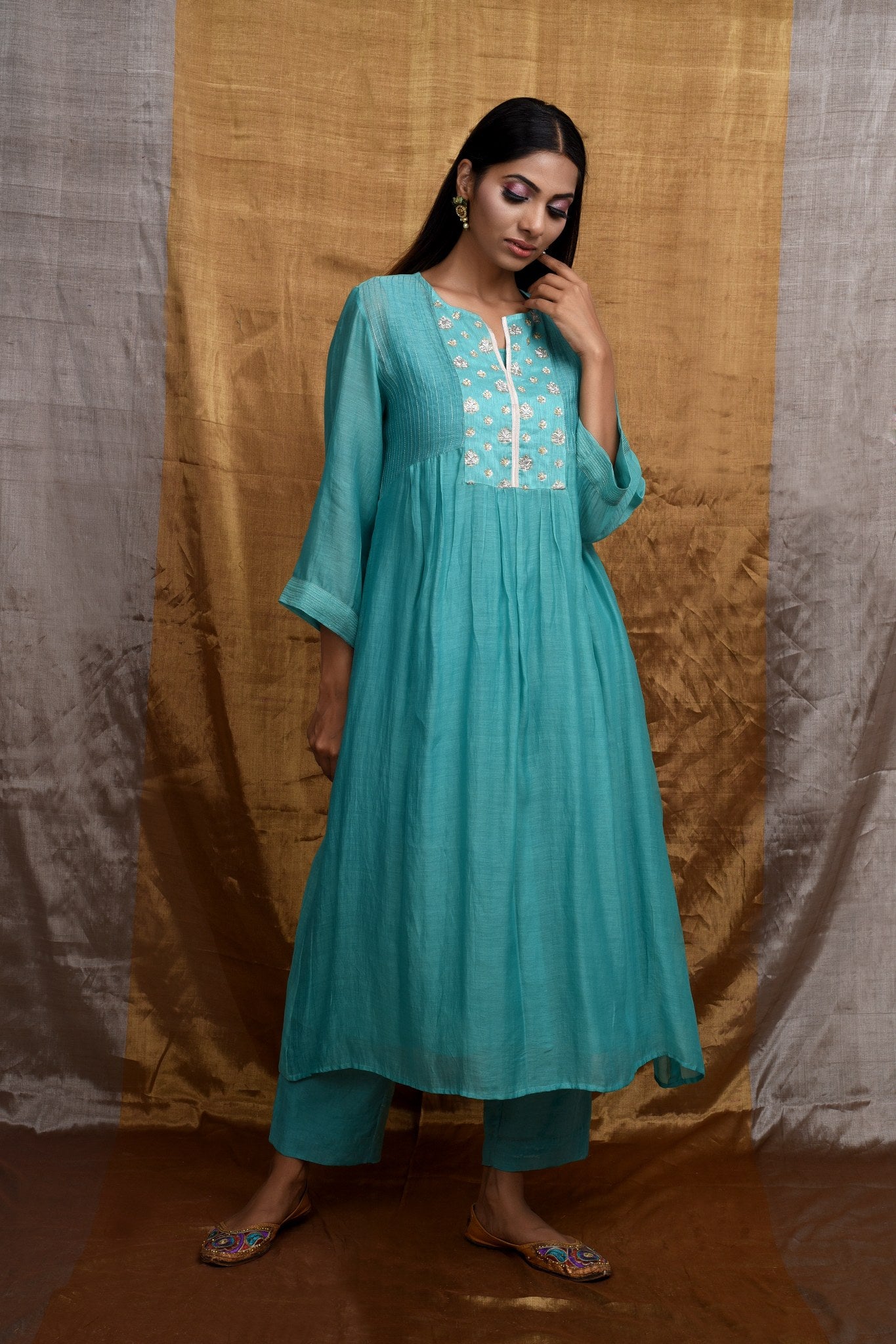 Eternal Light Turqoise Kurta & Pant Set