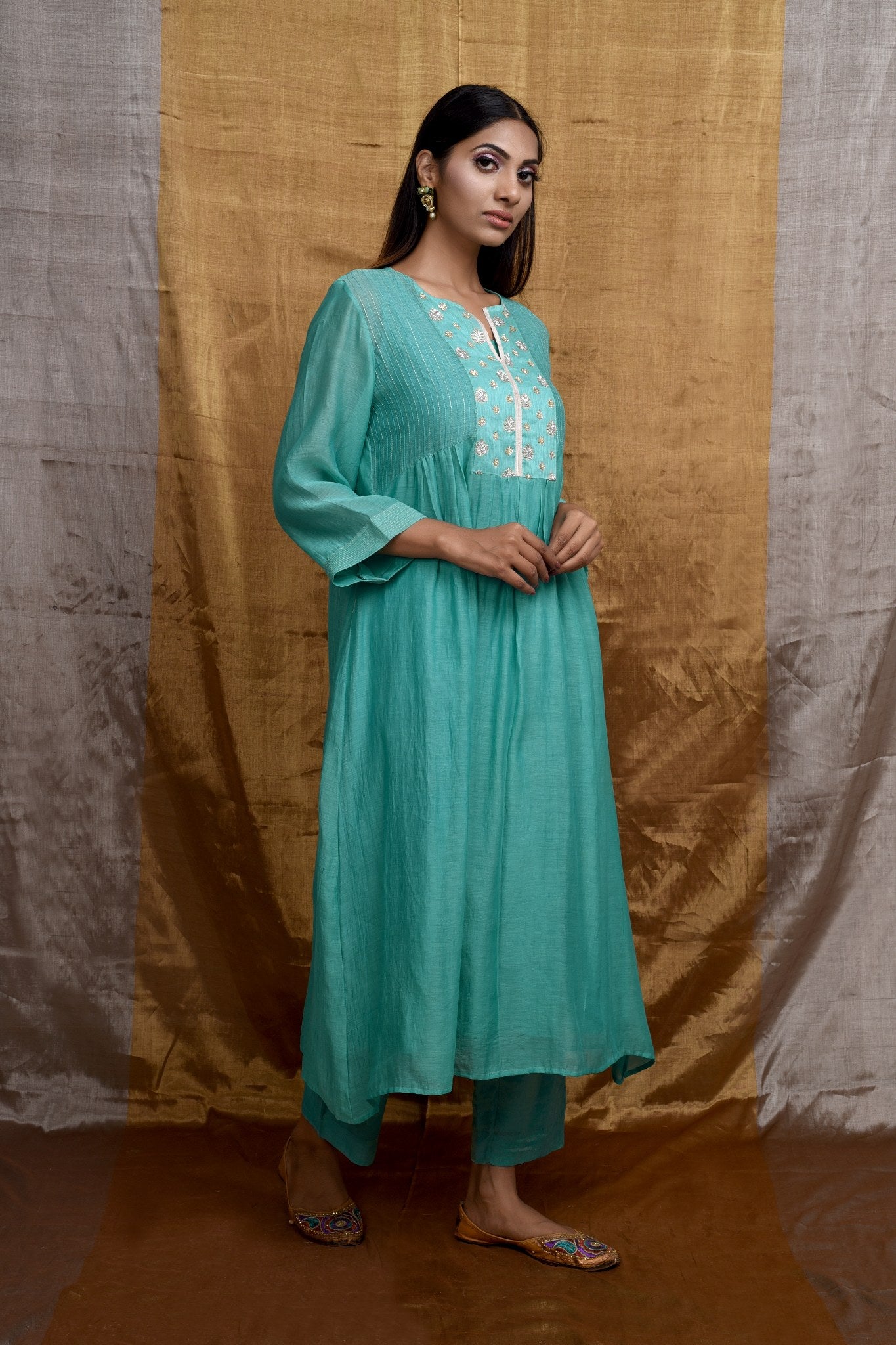 Eternal Light Turqoise Kurta & Pant Set