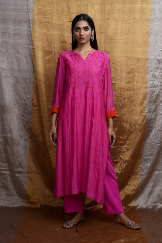 Elegance Pink Kurta & Pant Set