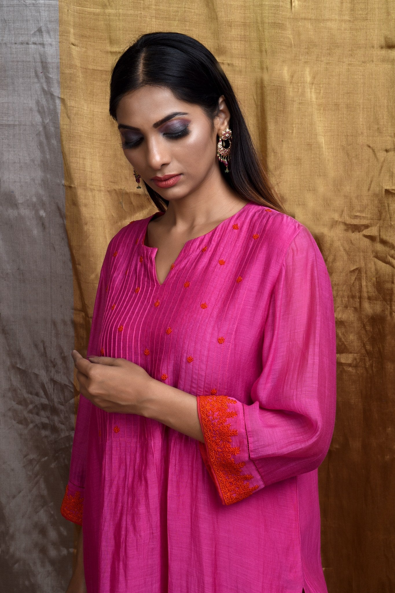 Elegance Pink Kurta & Pant Set