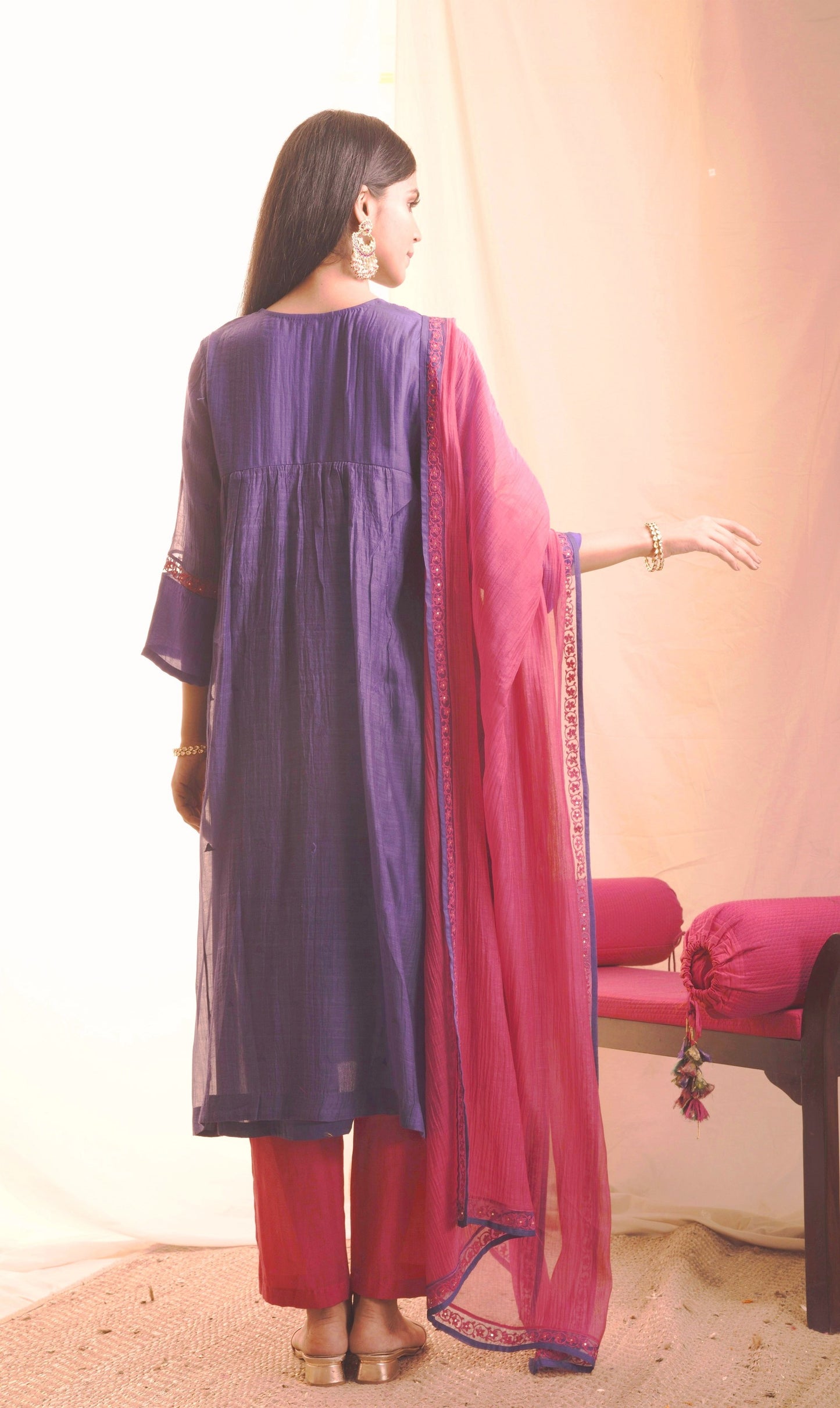 Chaavi Purple Kurta & Pant Set