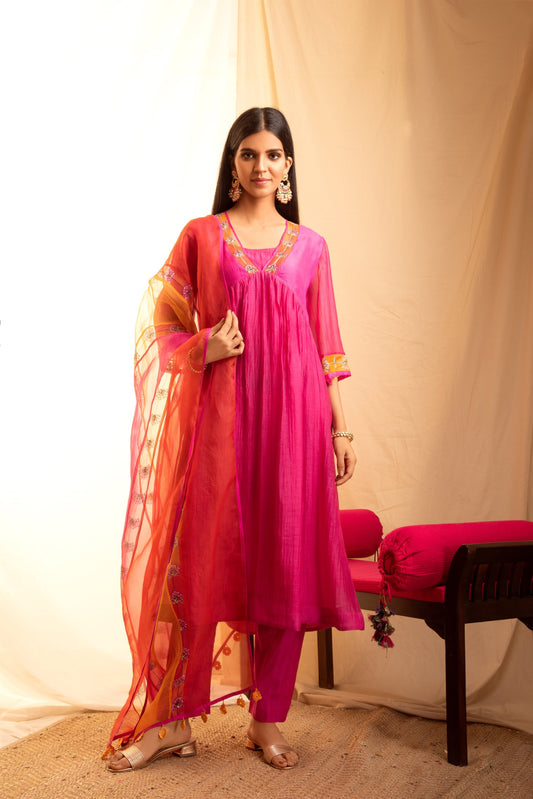 Deepti Pink Kurta & Pant Set