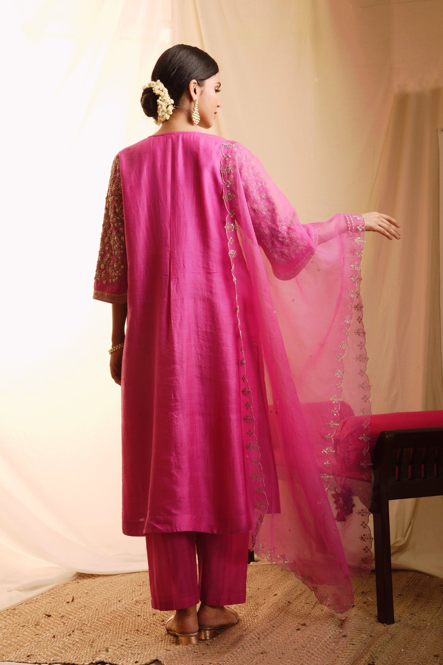 Kanti Pink Kurta (Set of 3)