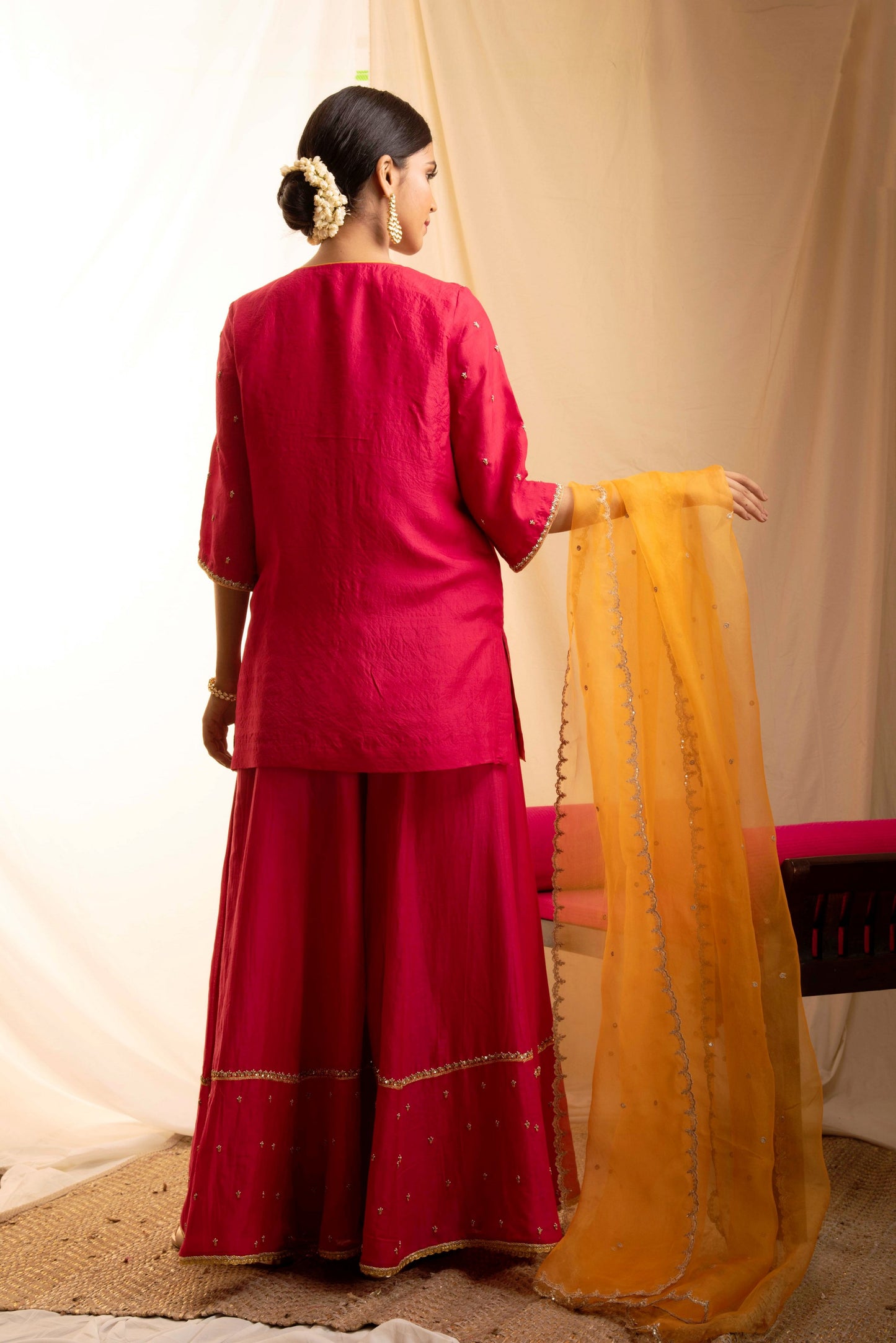 Shobha Rani/Magenta Kurta & Sharara Set