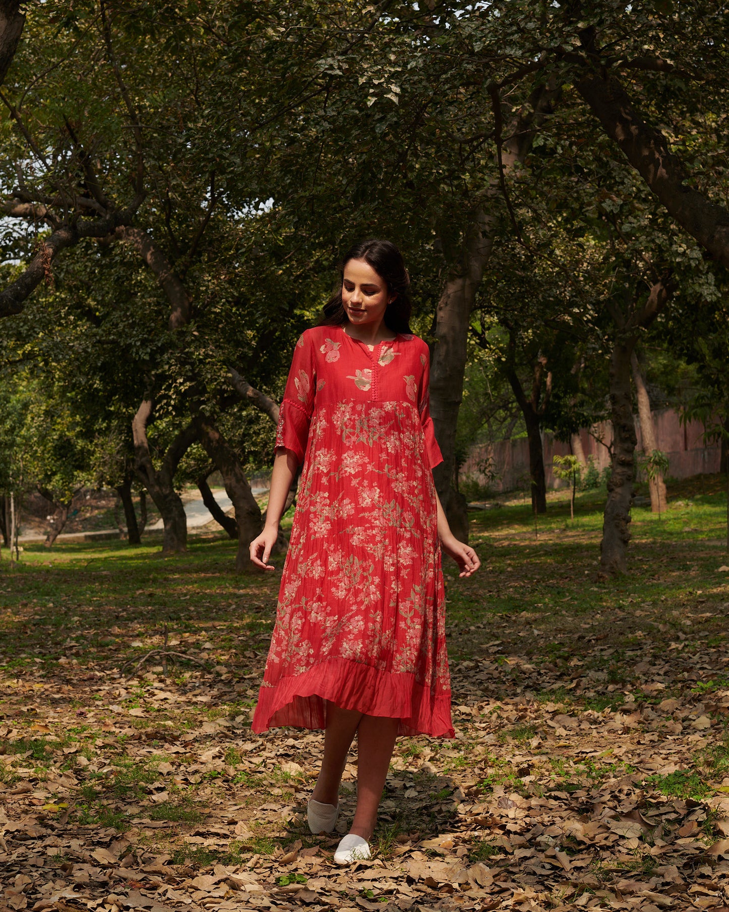 Bliss  Red Floral Dress