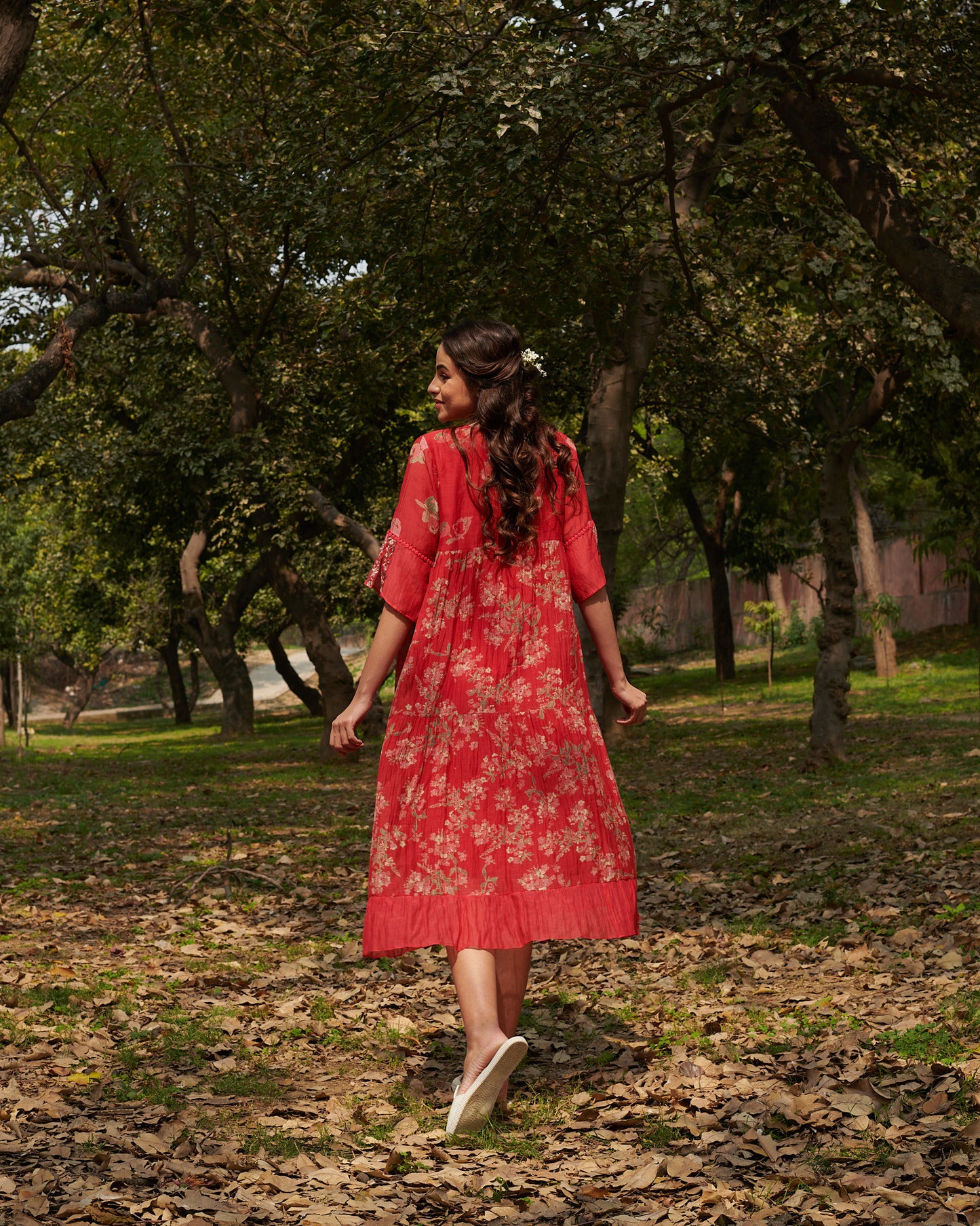 Bliss  Red Floral Dress